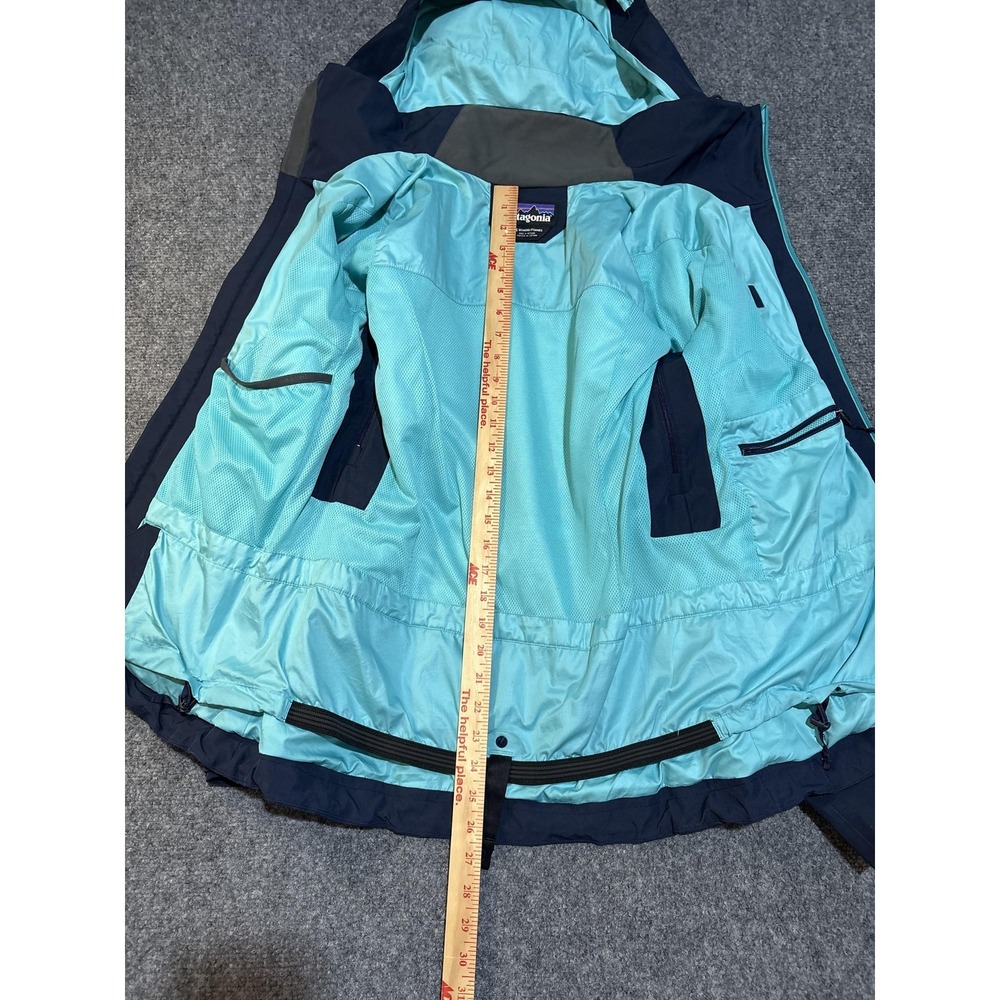 Patagonia Jacket Womens XS Blue GORE-TEX RECCO Hooded Ski Snow Waterproof Shell - Picture 11 of 13